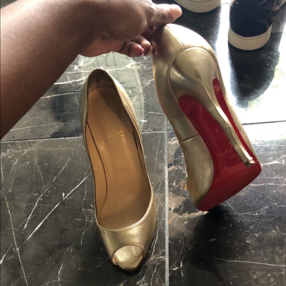 Gold Louboutin Heel